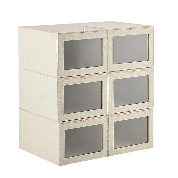Case of 6 Cambridge Drop-Front Shirt Box Linen