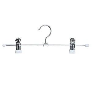 MAWA 12" Adjustable Clip Pant Hanger White Pkg/60