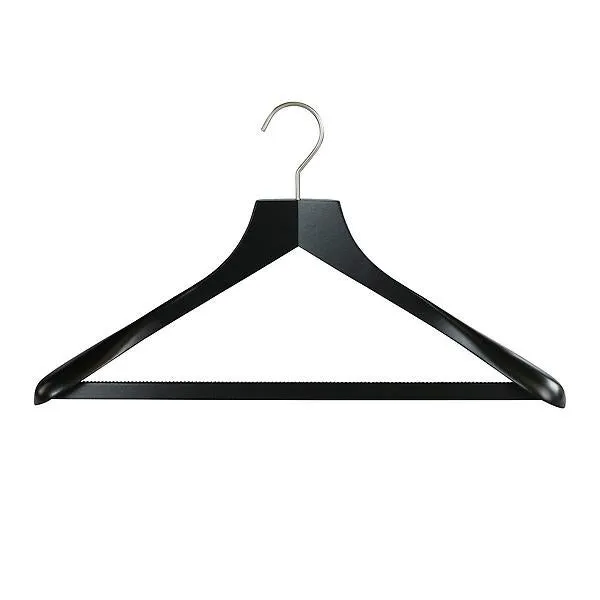 MAWA Beechwood Suit Bodyform Hanger Black Pkg/2