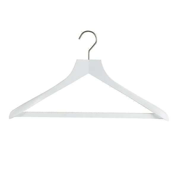 MAWA Beechwood Suit Bodyform Hanger White Pkg/2