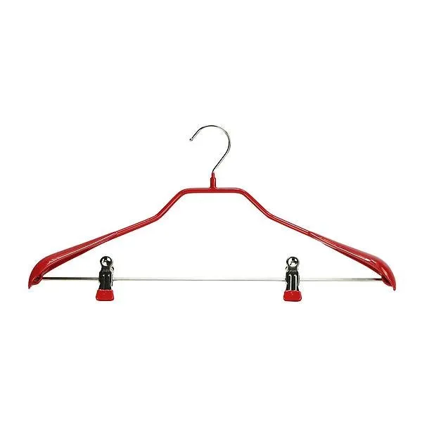 MAWA Style 42LK German Non-Slip Steel Hanger Red Set of 5