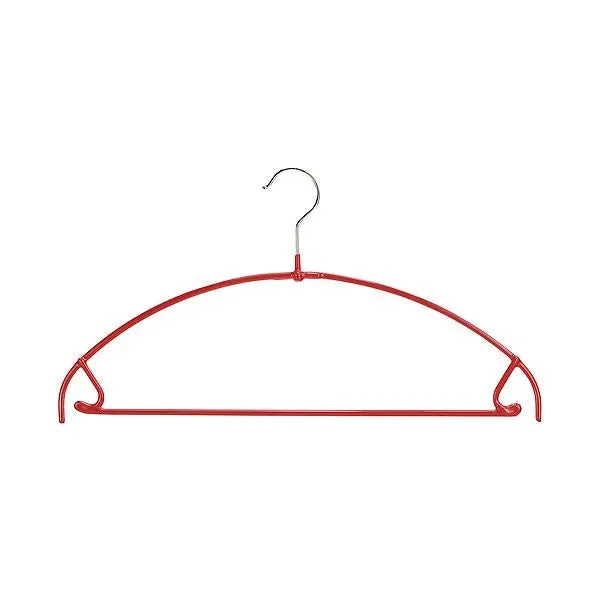 MAWA Style 42PTU German Non-Slip Steel Hanger Red Set of 10