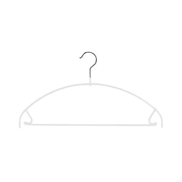 MAWA Style 42PTU German Non-Slip Steel Hanger White Set of 10