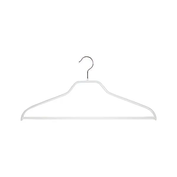 MAWA Style 45FS German Non-Slip Steel Hanger White Set of 5