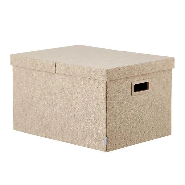 Poppin Large Storage Box Flax Brown