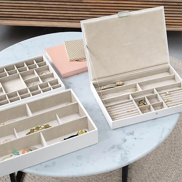 Stackers Supersize Jewelry Box Starter White Set of 3