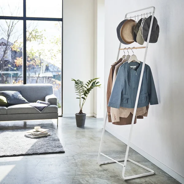 Yamazaki Tower Coat Rack with Hat Storage
