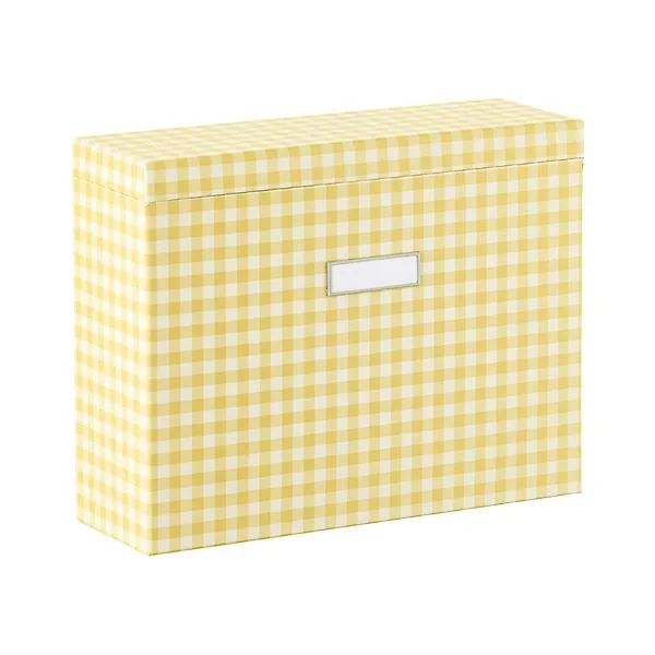 Bigso Flat Lidded File Box Gingham