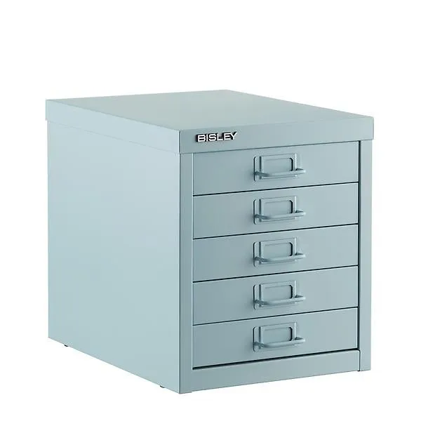 Bisley 5-Drawer Cabinet Light Blue