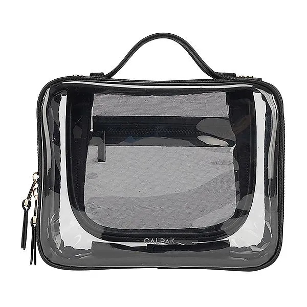 CALPAK Medium Clear Cosmetic Case Black