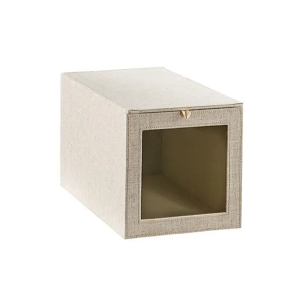 Cambridge Drop-Front Tall Shoe Box Linen