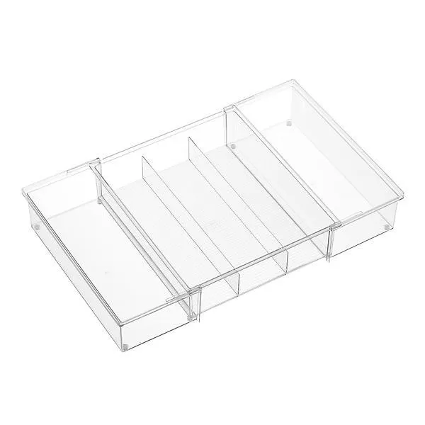 Everything Organizer 3-Section Expandable Drawer Organizer Clear
