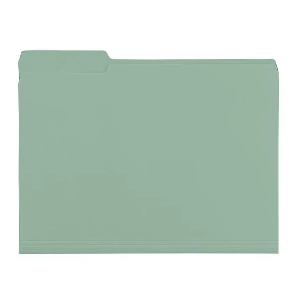 The Container Store Letter-Size Interior File Folder Sage Green Pkg/6