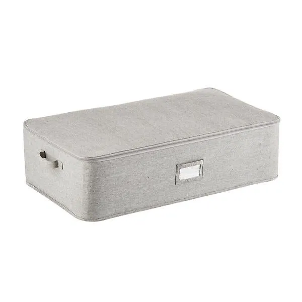 The Container Store Underbed Zippered Storage Bag Grey