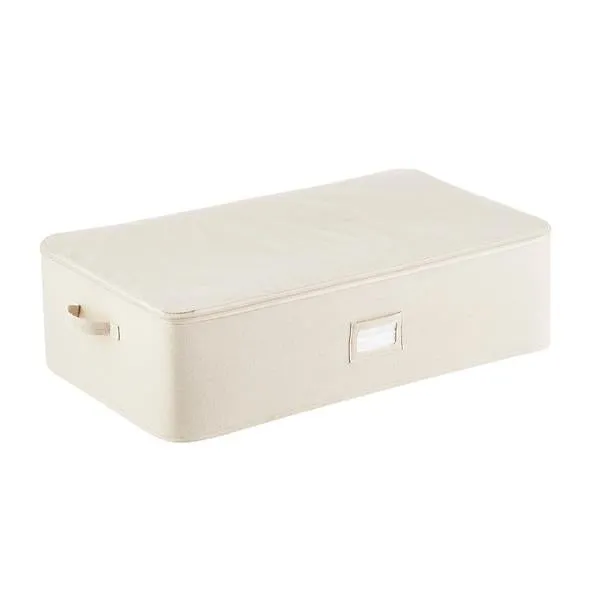 The Container Store Underbed Zippered Storage Bag Natural