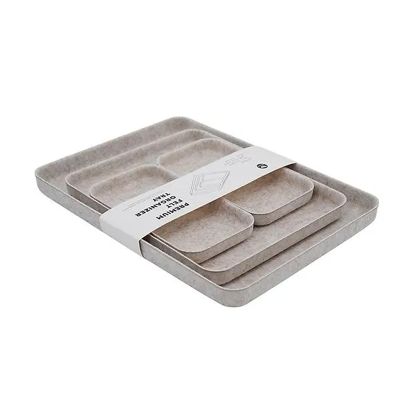 Welaxy Catchall Felt Tray Oatmeal Set of 4