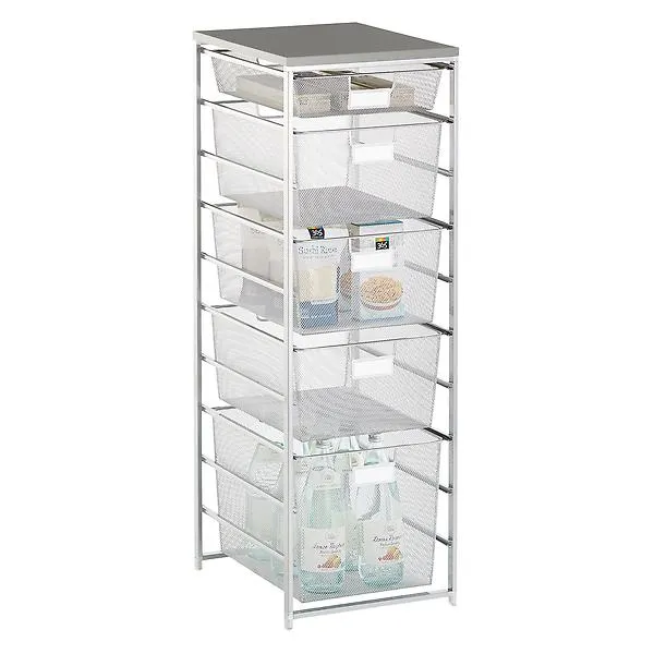 Cabinet-Sized Mesh Pantry Storage Platinum & Grey