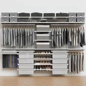 Décor+ by Elfa 10' Closet Matte White & White