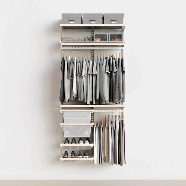 Decor+ by Elfa 3' x 16" Closet with Mesh Drawers