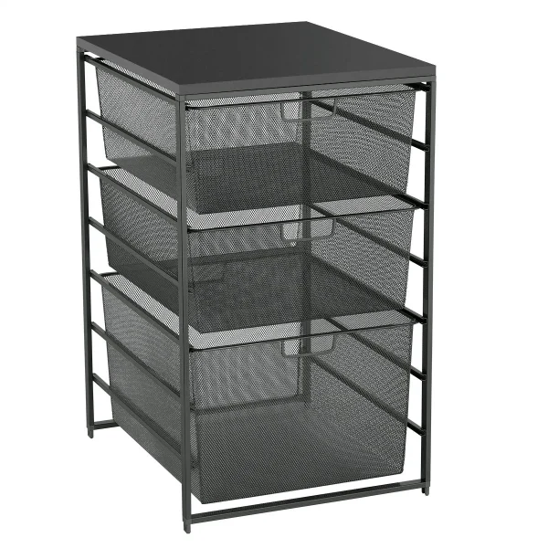 Elfa Graphite & Slate Mesh Laundry Sorter