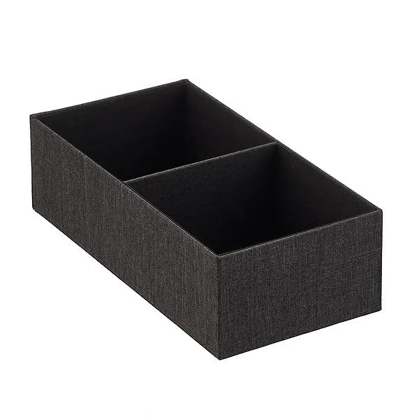 Cambridge 2-Section Drawer Organizer Black