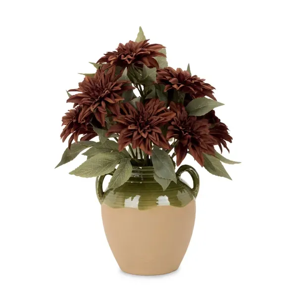 Kirklands Brown Dahlia Arrangement in Jug Vase 45381996