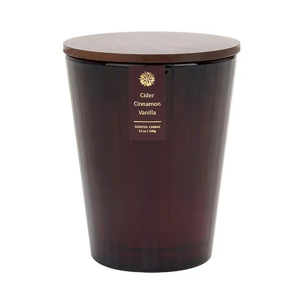 12OZ Candle Jar Apple Cider Maroon Burgundy