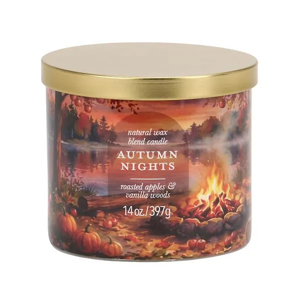 14OZ Candle Jar Autumn Nights 3 Multi