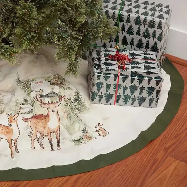 Woodland Santa Christmas Tree Skirt