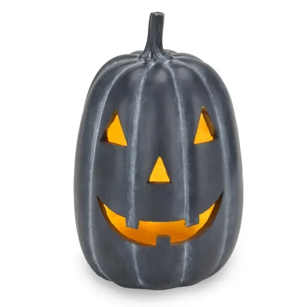 Kirklands Black LED Jack O Lantern Statue, 11 in. 43511727