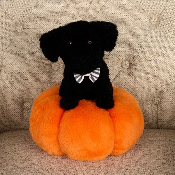Kirklands Dog in Pumpkin Plush Pillow 94463937