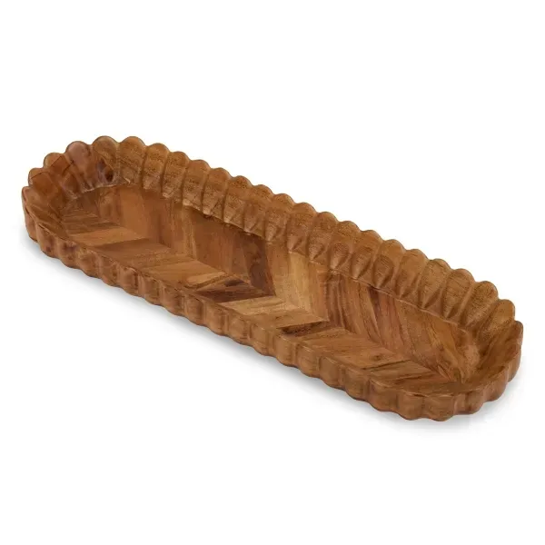 Kirklands Acacia Wood Oval Tray, 21 in. 34134429