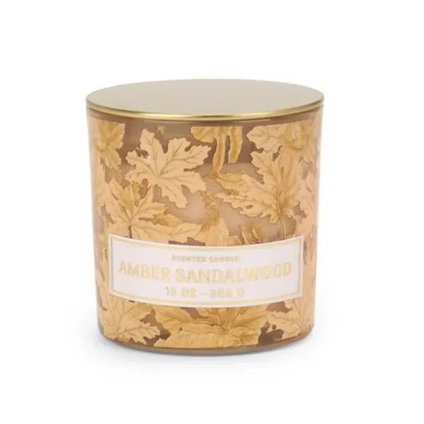 Kirklands Amber Sandalwood 13 oz Jar Candle 95762356