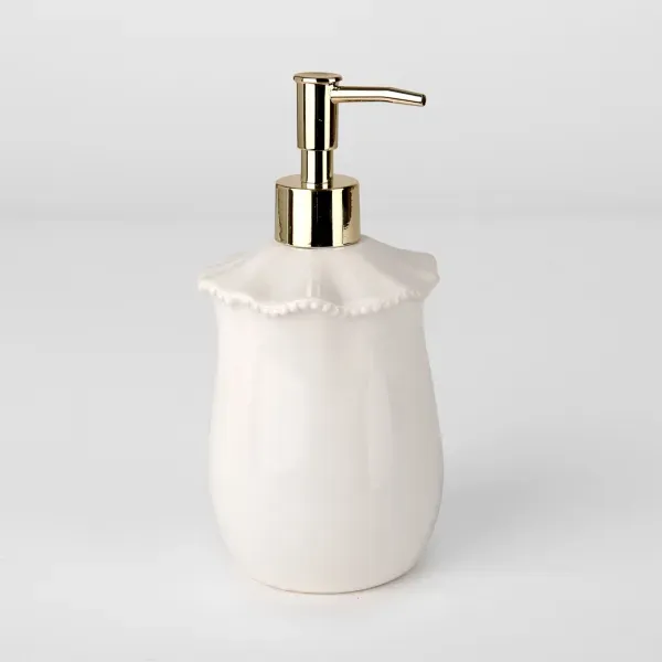 Kirklands White Wavy Beaded Soap Pump 26489681