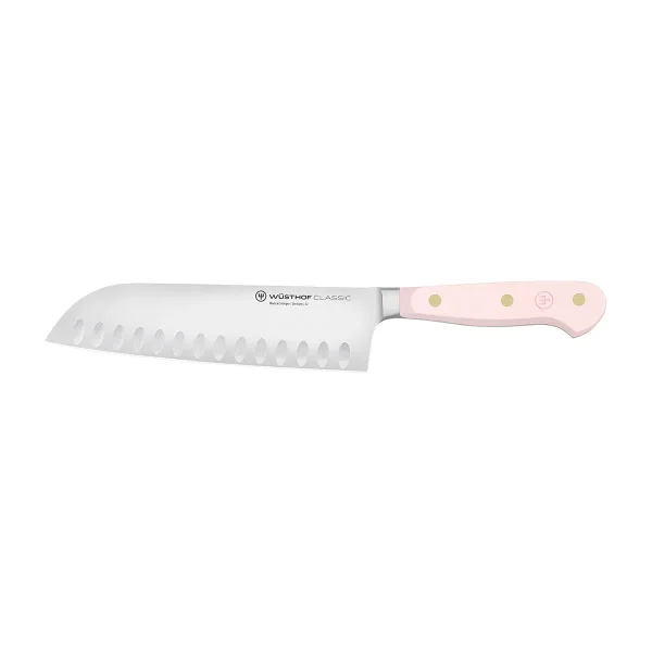 7" Wüsthof Classic Santoku, Hollow Edge Pink