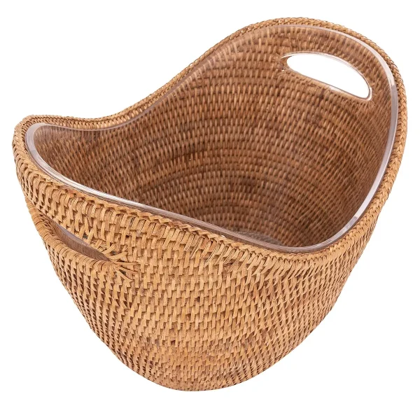 Artifacts Trading Company Rattan Champagne Bucket Acryl Honey Brown