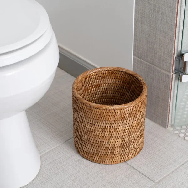 Artifacts Trading Company Rattan Petit Round Basket Honey Brown