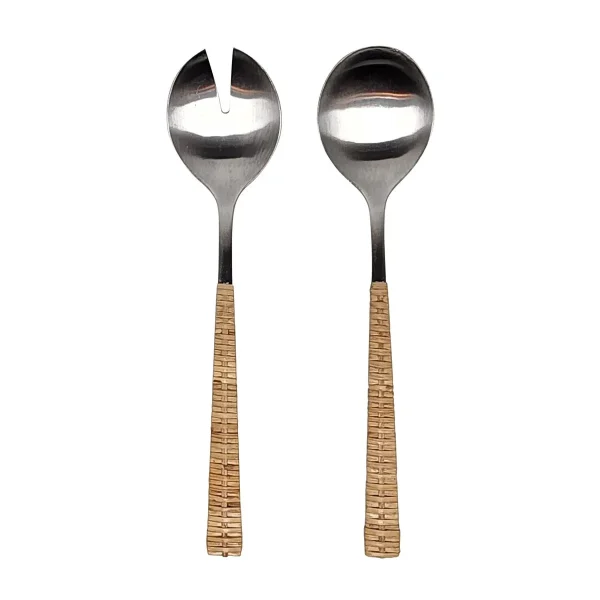 Artifacts Trading Company Rattan Stainless Serving Honey Brown