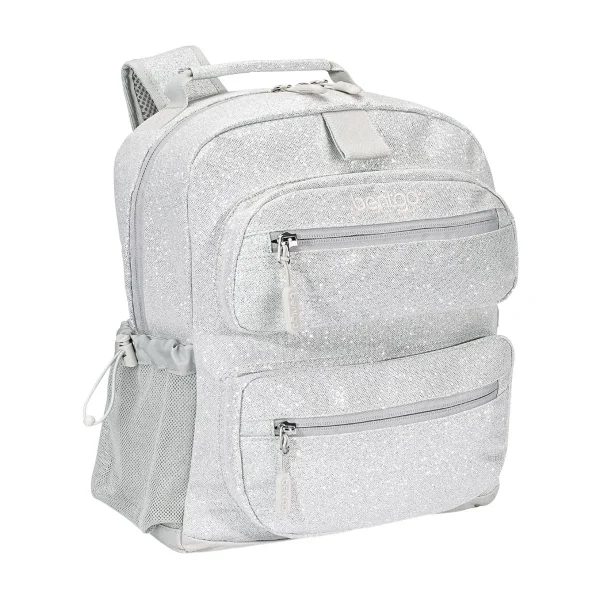BentGo Kids School Backpack Silver Glitter
