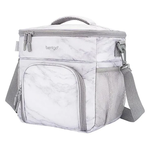 BentGo Prep Deluxe MultiMeal Bag White Marble