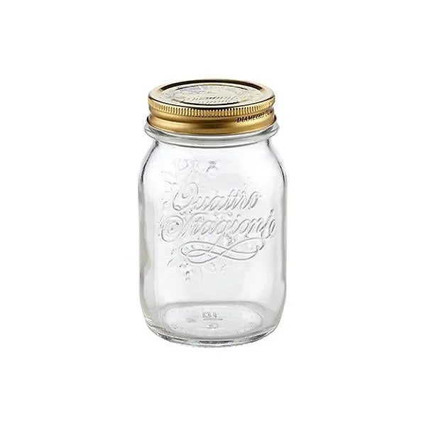 Bormioli Rocco 17 oz. Quattro Stagioni Canning Jar 500 ml. Set of 4