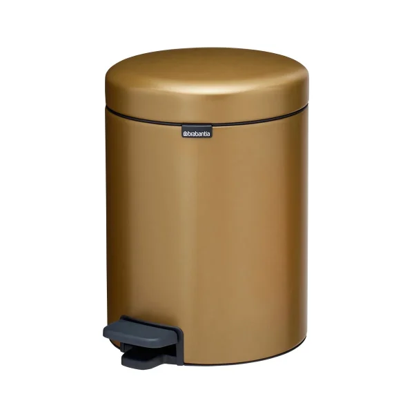 Brabantia 1.3 gal NewIcon Step On Trash Can Warm Brass