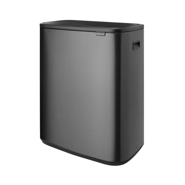 Brabantia 2 x 8 Gallon Bo Touch Top Trash Can Confident Gray