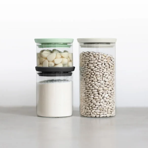 Brabantia Stackable Glass Jars Set of 3