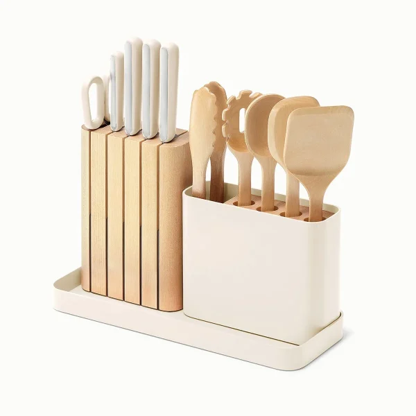Caraway Home 14 Piece Knife and Utensil Set Cream Set of 14