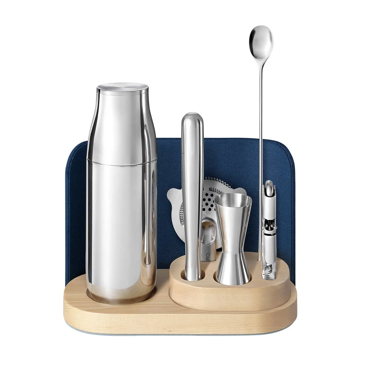 Caraway Home 6pc Bar Set with Storage Navy