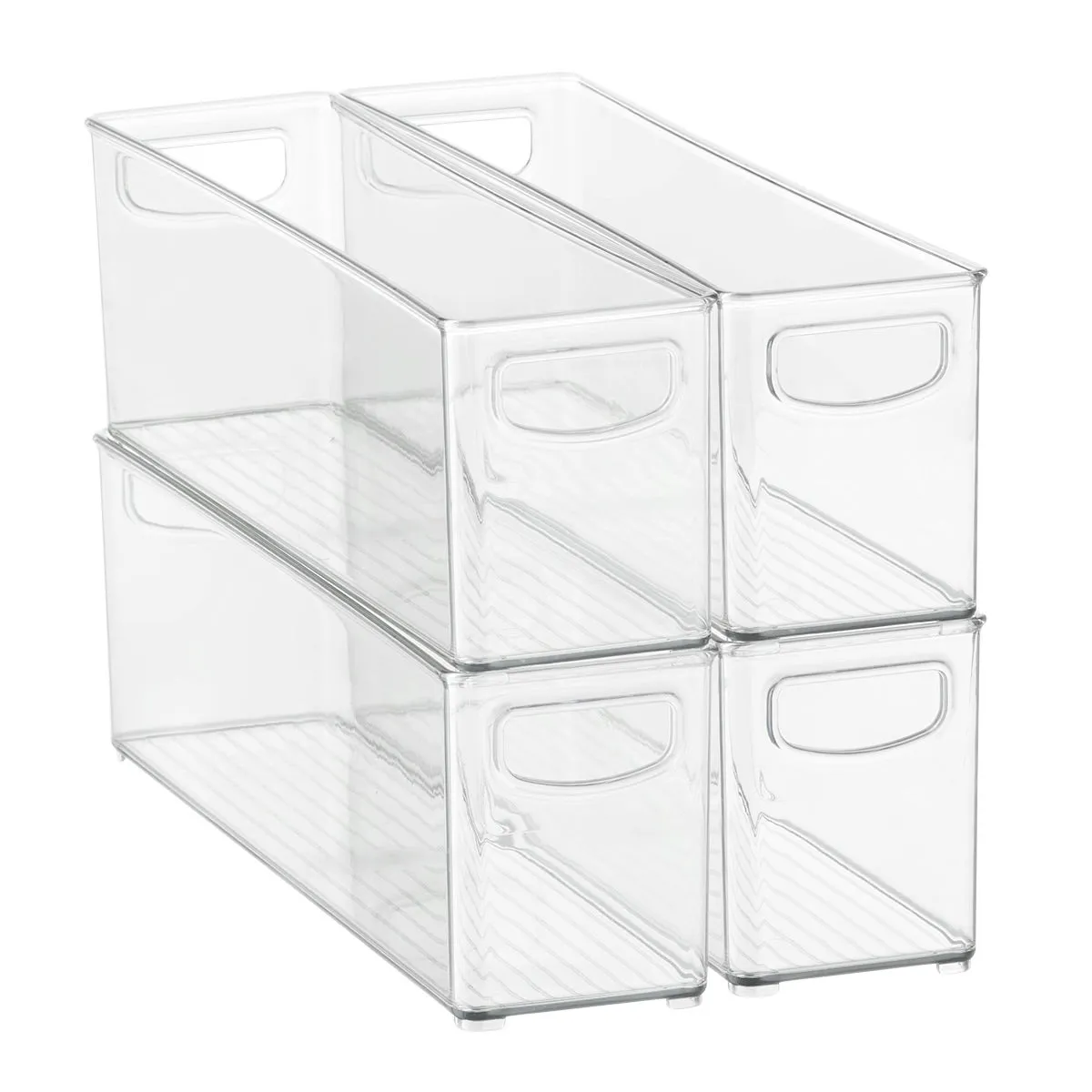 Case of 4 Linus Small Deep Drawer Bin Clear