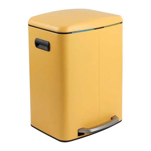 Happimess 10.6-Gallon Rectangular Bucket Trash Daffodil Yellow