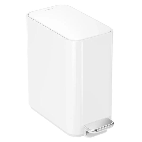 simplehuman 1.3 gal./5 ltr. Slim Step Can White