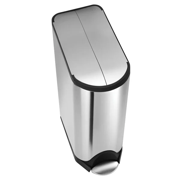 simplehuman 12 gal./45 ltr. Slim Butterfly Step Can Stainless Steel